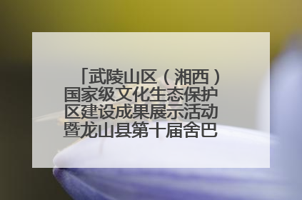 武陵山区（湘西）国家级文化生态保护区建设成果展示活动暨龙山县第十届舍巴日即将启幕