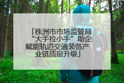 株洲市市场监管局“大手拉小手”助企赋能轨道交通装备产业链质量升级