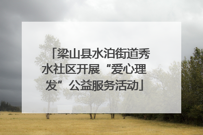 梁山县水泊街道秀水社区开展“爱心理发”公益服务活动