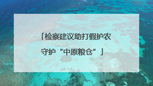 检察建议助打假护农守护“中原粮仓”