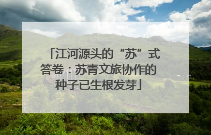 江河源头的“苏”式答卷：苏青文旅协作的种子已生根发芽