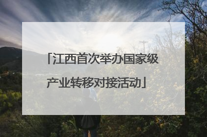 江西首次举办国家级产业转移对接活动