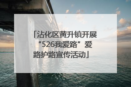 沾化区黄升镇开展“526我爱路”爱路护路宣传活动