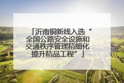 沂南铜新线入选“全国公路安全设施和交通秩序管理精细化提升精品工程”