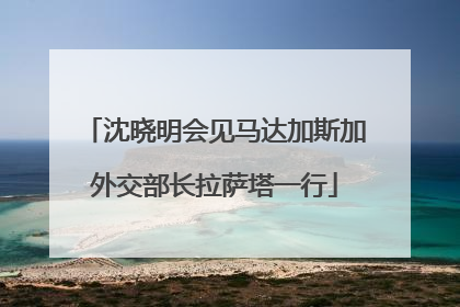沈晓明会见马达加斯加外交部长拉萨塔一行