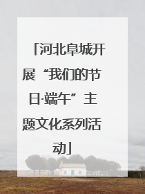 河北阜城开展“我们的节日·端午”主题文化系列活动