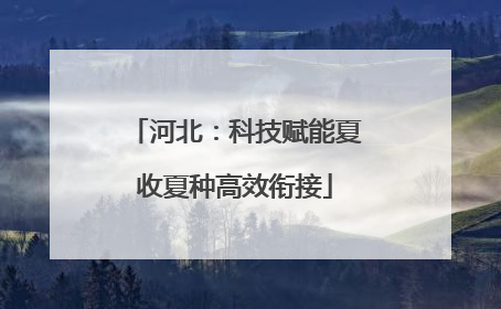 河北：科技赋能夏收夏种高效衔接