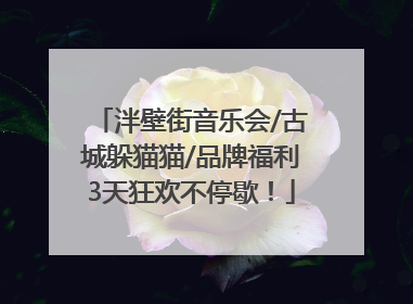 泮壁街音乐会/古城躲猫猫/品牌福利3天狂欢不停歇！