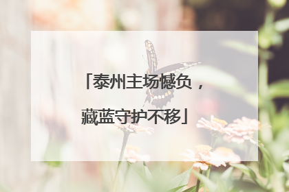 泰州主场憾负，藏蓝守护不移