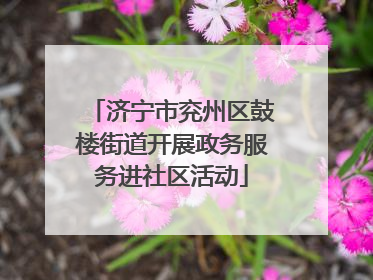 济宁市兖州区鼓楼街道开展政务服务进社区活动