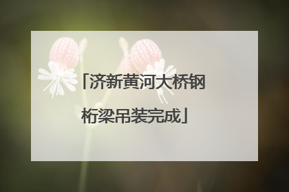 济新黄河大桥钢桁梁吊装完成