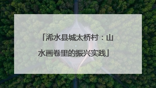 浠水县城太桥村：山水画卷里的振兴实践