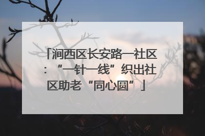 涧西区长安路一社区：“一针一线”织出社区助老“同心圆”