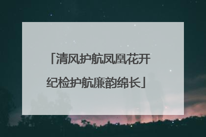 清风护航凤凰花开 纪检护航廉韵绵长