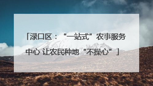 渌口区：“一站式”农事服务中心 让农民种地“不操心”