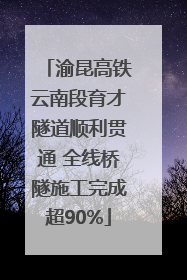 渝昆高铁云南段育才隧道顺利贯通 全线桥隧施工完成超90%