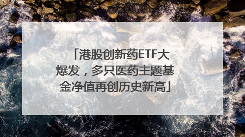 港股创新药ETF大爆发，多只医药主题基金净值再创历史新高
