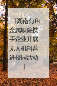 湖南有色金属职院携手企业开展无人机科普进校园活动