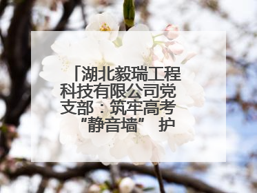 湖北毅瑞工程科技有限公司党支部：筑牢高考“静音墙” 护航学子逐梦路