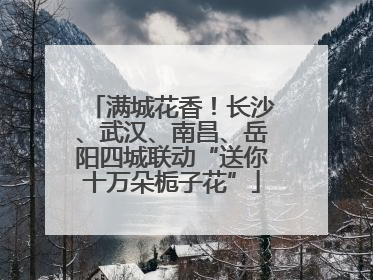 满城花香！长沙、武汉、南昌、岳阳四城联动“送你十万朵栀子花”