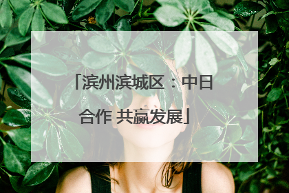 滨州滨城区：中日合作 共赢发展