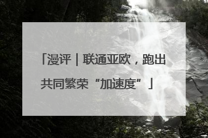 漫评｜联通亚欧，跑出共同繁荣“加速度”