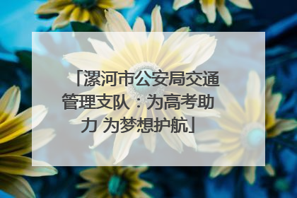 漯河市公安局交通管理支队：为高考助力 为梦想护航