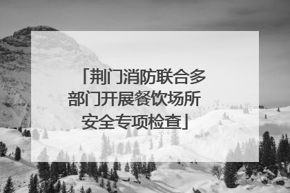 荆门消防联合多部门开展餐饮场所安全专项检查