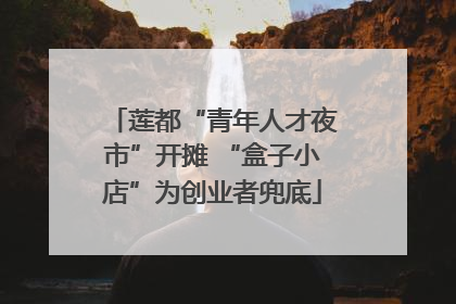 莲都“青年人才夜市”开摊 “盒子小店”为创业者兜底