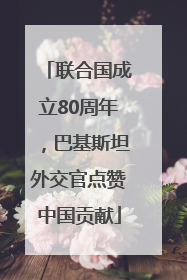 联合国成立80周年，巴基斯坦外交官点赞中国贡献