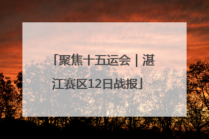 聚焦十五运会｜湛江赛区12日战报