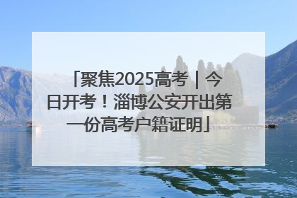 聚焦2025高考｜今日开考！淄博公安开出第一份高考户籍证明