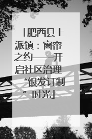 肥西县上派镇：窗帘之约——开启社区治理“银发订制”时光