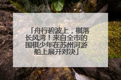 舟行碧波上，棋落长风湾！来自全市的围棋少年在苏州河游船上展开对决