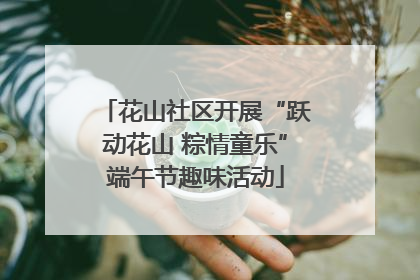 花山社区开展“跃动花山 粽情童乐”端午节趣味活动