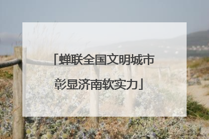蝉联全国文明城市 彰显济南软实力