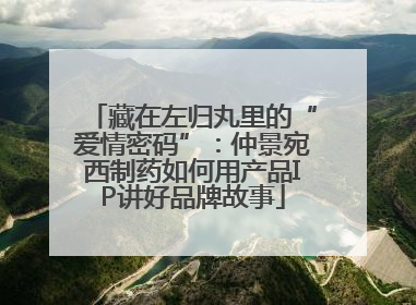藏在左归丸里的“爱情密码”：仲景宛西制药如何用产品IP讲好品牌故事