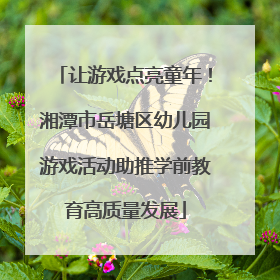 让游戏点亮童年！湘潭市岳塘区幼儿园游戏活动助推学前教育高质量发展