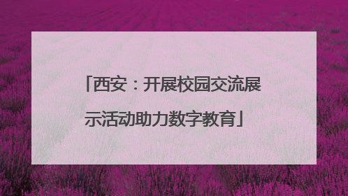 西安：开展校园交流展示活动助力数字教育