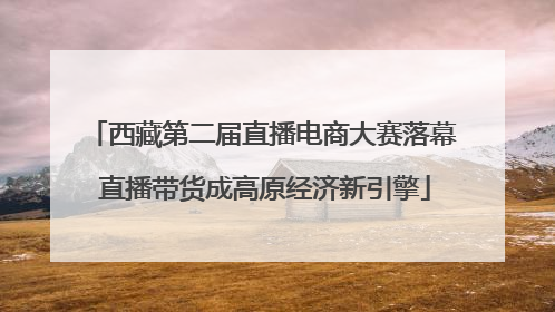 西藏第二届直播电商大赛落幕 直播带货成高原经济新引擎