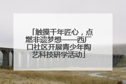 触摸千年匠心，点燃非遗梦想——西厂口社区开展青少年陶艺科技研学活动