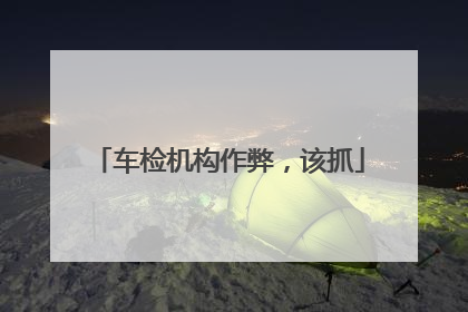车检机构作弊，该抓