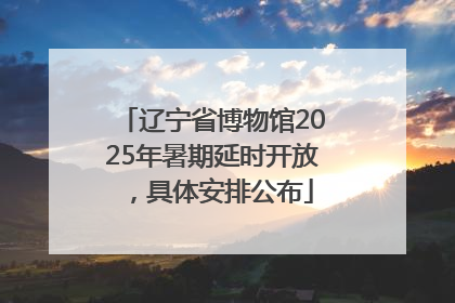 辽宁省博物馆2025年暑期延时开放，具体安排公布