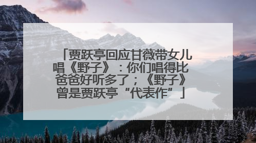 贾跃亭回应甘薇带女儿唱《野子》：你们唱得比爸爸好听多了；《野子》曾是贾跃亭“代表作”