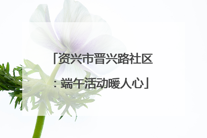 资兴市晋兴路社区：端午活动暖人心