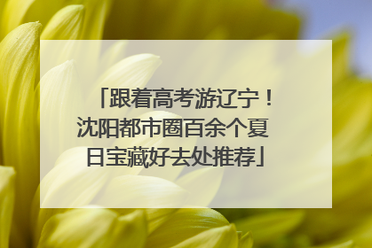 跟着高考游辽宁！沈阳都市圈百余个夏日宝藏好去处推荐