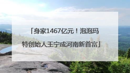 身家1467亿元！泡泡玛特创始人王宁成河南新首富