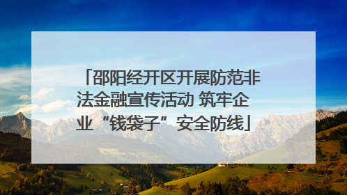 邵阳经开区开展防范非法金融宣传活动 筑牢企业“钱袋子”安全防线