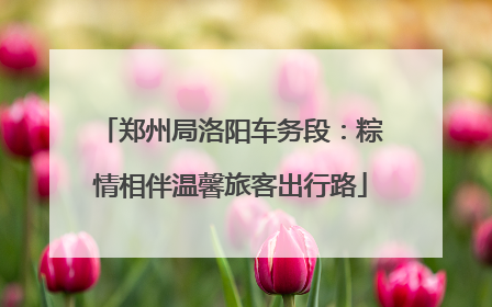 郑州局洛阳车务段：粽情相伴温馨旅客出行路