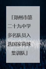 郑州市第二十九中学多名队员入选国家荷球集训队